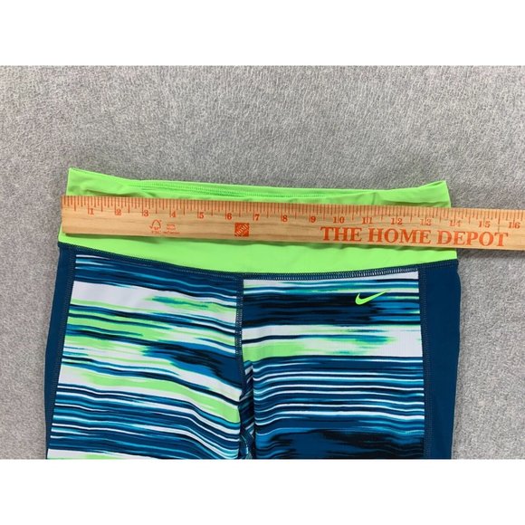 Nike‎ Dri Fit 3/4 Length Compression Leggings (Women's Medium) Blue/Green - Picture 5 of 10